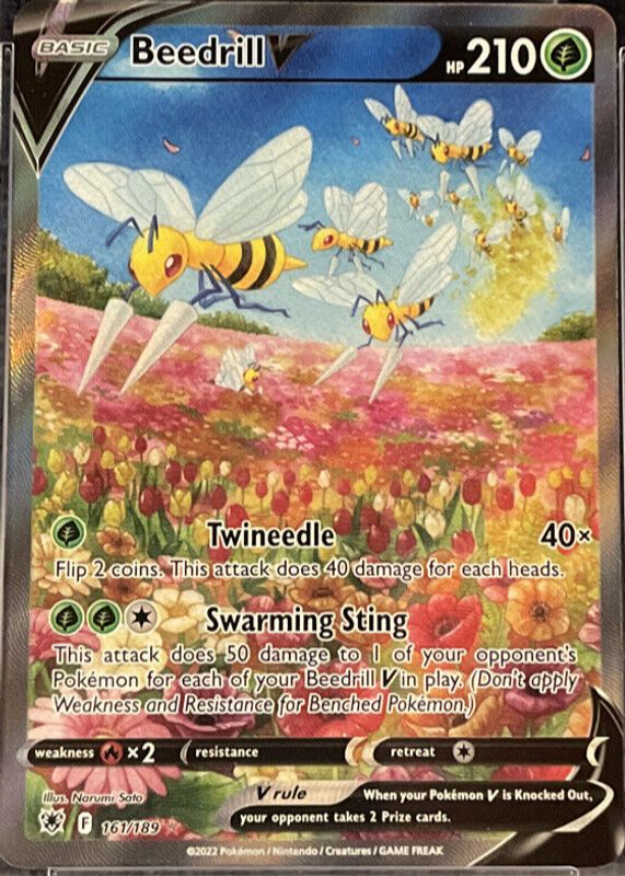 Beedrill V 2022 Sword & Shield: Astral Radiance #161/189 Holo (Alternate Full Art) BGS 9.5