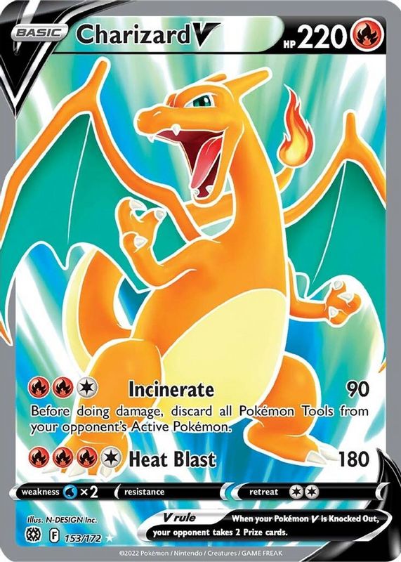 Charizard V 2022 Sword & Shield: Brilliant Stars #153/172 Holo (Full Art) PSA 9