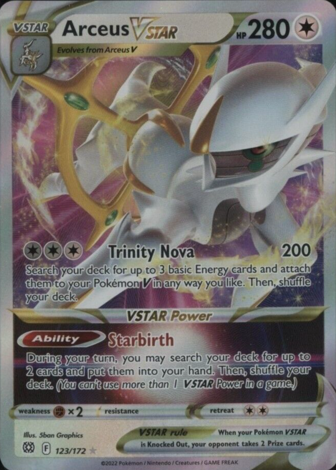 Arceus VSTAR 2022 Sword & Shield: Brilliant Stars #123/172 Holo Price Guide  - Sports Card Investor