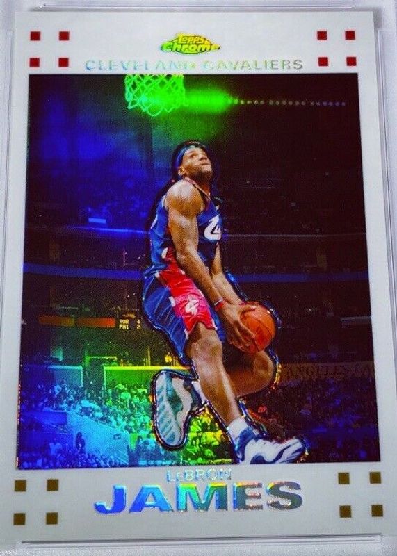 LeBron James 2007 Topps Chrome #23 White Refractor /99 SGC 9