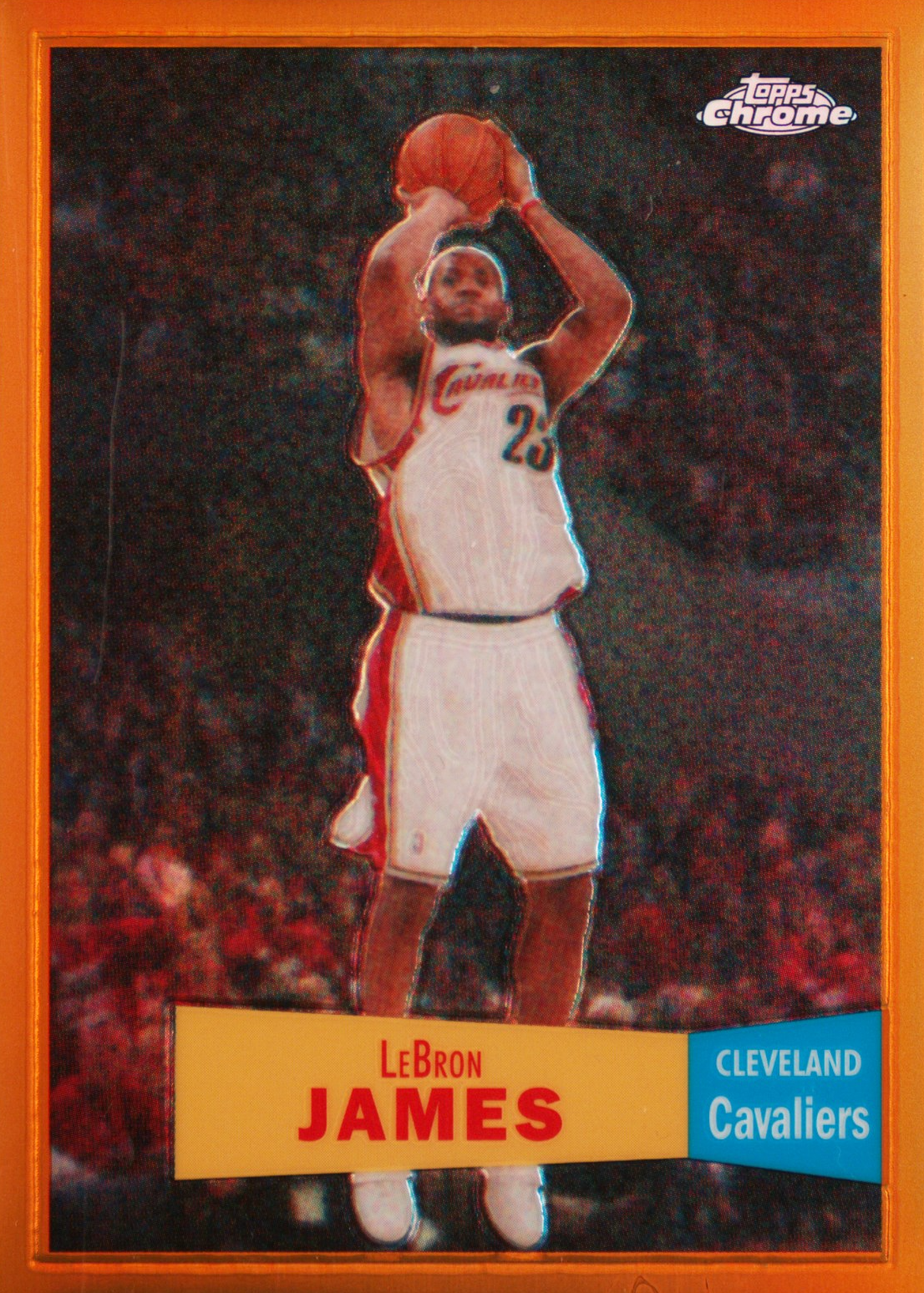 【希少】 2007 TOPPS 1957-58 VARIATION RC LeBron James 2007 Topps Chrome #23 1957-58 Variation - Orange