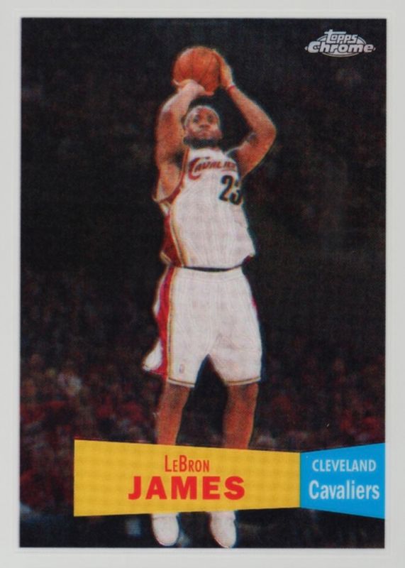 LeBron James 2007 Topps Chrome #23 1957-58 Variation - White Refractor /99 SGC 9