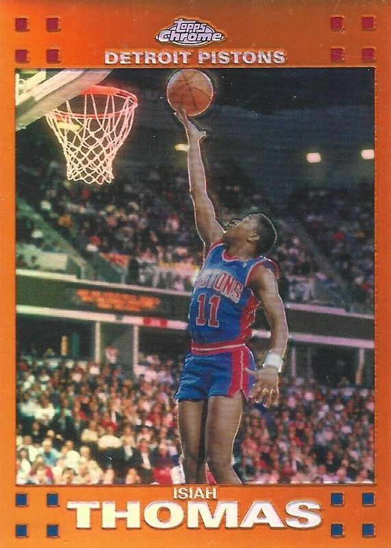 Isiah Thomas 2007 Topps Chrome #96 Orange Refractor /199 SGC 9.5