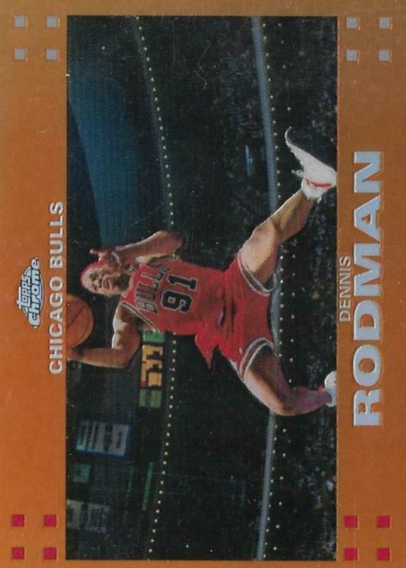 Dennis Rodman 2007 Topps Chrome #93 Orange Refractor /199 PSA 10