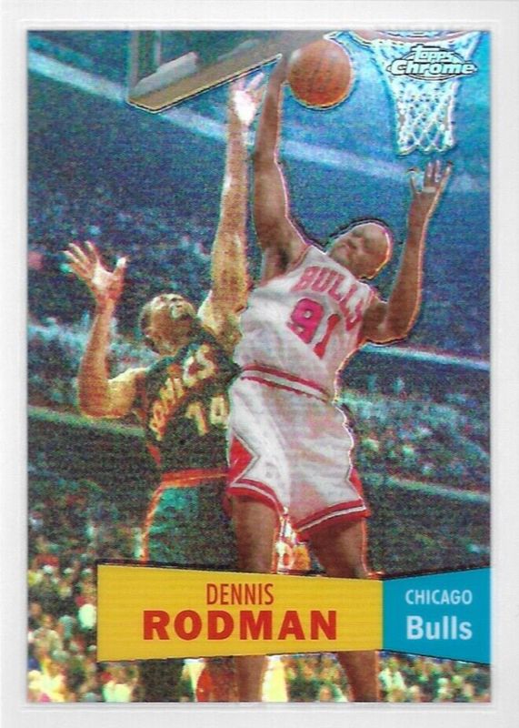 Dennis Rodman 2007 Topps Chrome #93 1957-58 Variation - White Refractor /99 PSA 10