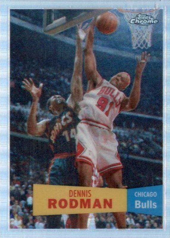 Dennis Rodman 2007 Topps Chrome #93 1957-58 Variation - Refractor /999 PSA 10