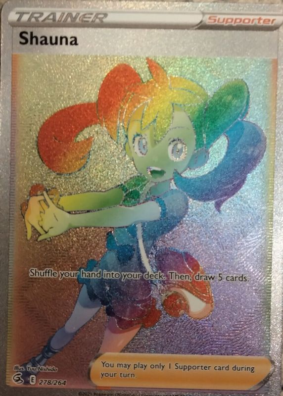 Shauna 2021 Sword & Shield: Fusion Strike #278/264 Holo (Secret) RAW TCG (NEAR MINT)