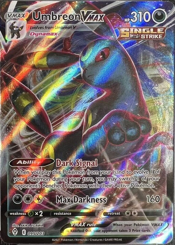 Umbreon VMAX 2021 Sword & Shield: Evolving Skies #095/203 Holo SGC 9