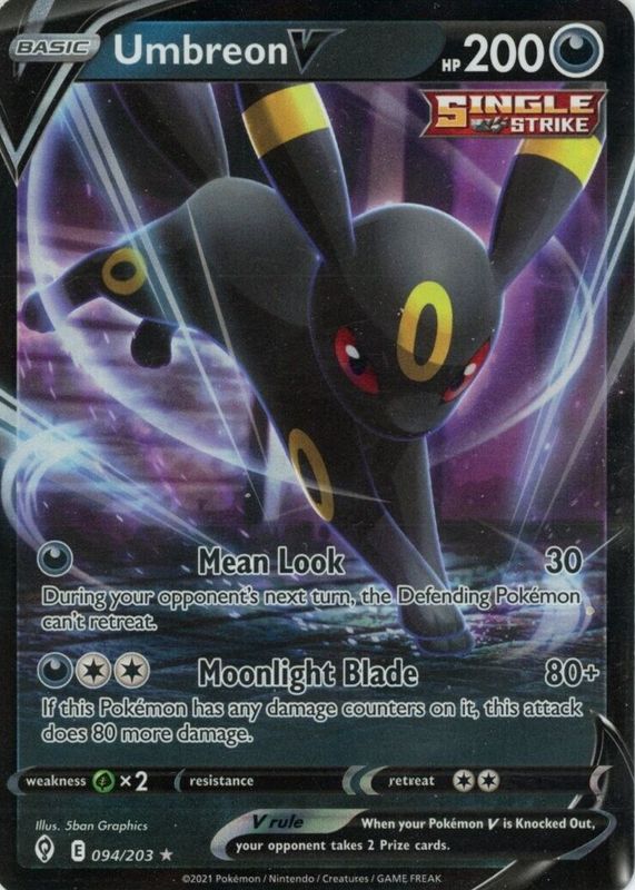 Umbreon V 2021 Sword & Shield: Evolving Skies #094/203 Holo PSA 10