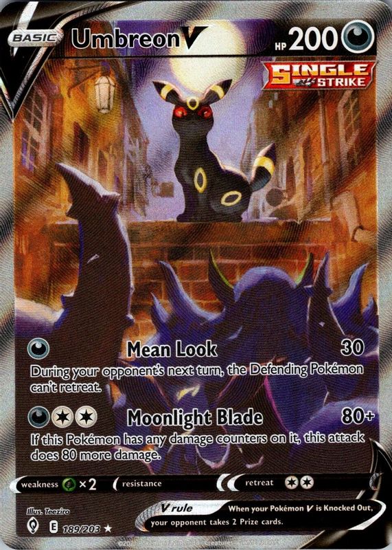 Umbreon V 2021 Sword & Shield: Evolving Skies #189/203 Holo (Alternate Full Art) PSA 10