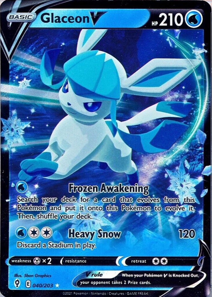 Glaceon V 077/069 PSA 10 GEM MT Japanese s6a Alt Art Graded