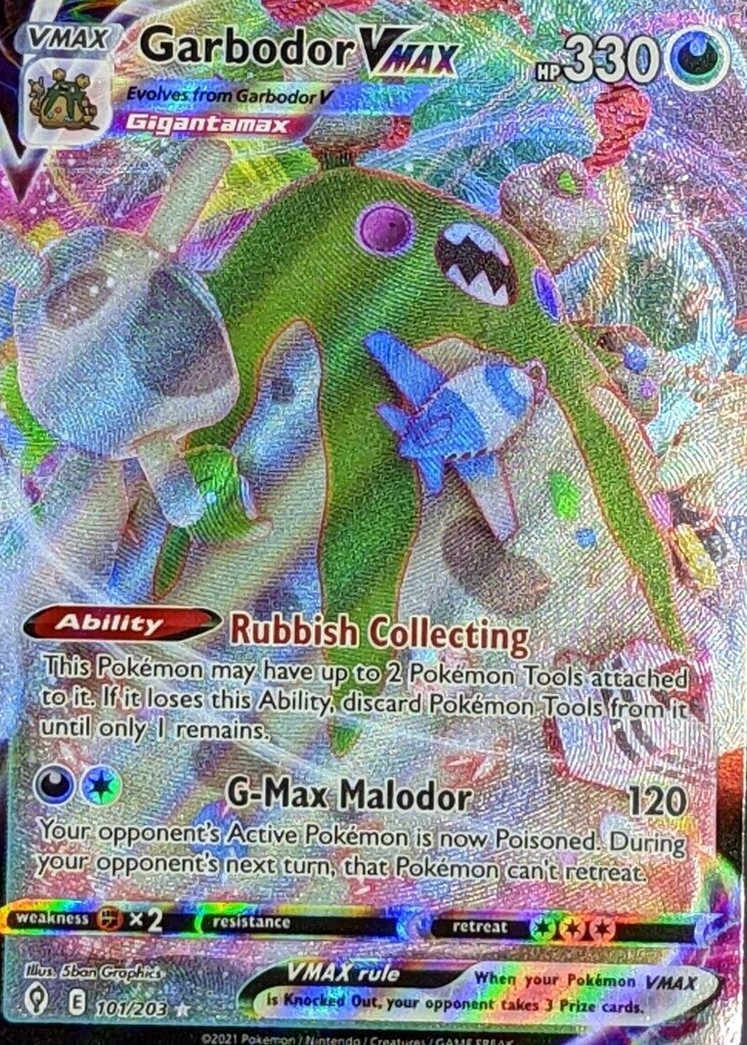 Garbodor VMAX 2021 Sword & Shield: Evolving Skies #101/203 Holo Price Guide  - Sports Card Investor