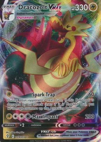 dracozolt pokemon card Dracozolt VMAX 2021 Sword & Shield: Evolving Skies #059/203 Holo Price  Guide