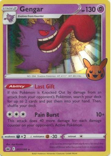 Gengar 2021 Sword & Shield: Chilling Reign #057/198 Holo (Trick or Trade  2022) Price Guide - Sports Card Investor