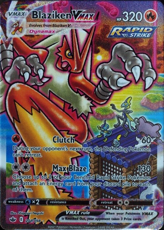 Blaziken VMAX 2021 Sword & Shield: Chilling Reign #201/198 Holo (Alternate Art Secret) PSA 10