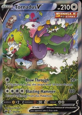 Tornadus V 2021 Sword & Shield: Chilling Reign #185/198 Holo