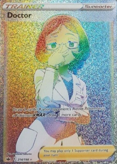 Pokemon Doctor Full Art Ultra Rare Card - Chilling Reign 190/198