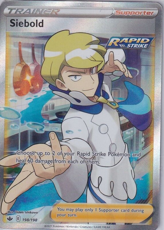 Siebold 2021 Sword & Shield: Chilling Reign #198/198 Holo (Full Art) SGC 9