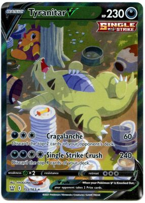 Tyranitar V 2021 Japanese Sword & Shield: Single Strike Master 