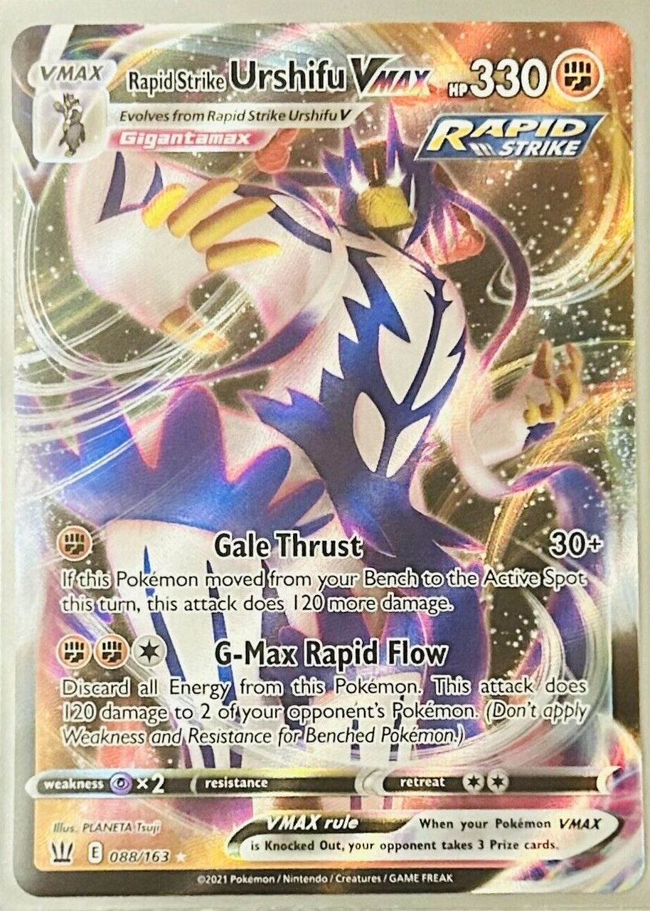 rapid strike urshifu vmax pokemon card value (Alternate Art Secret) they put together all the elements to support you in your next match against friends and neighbours Rapid Strike Urshifu Vmax &