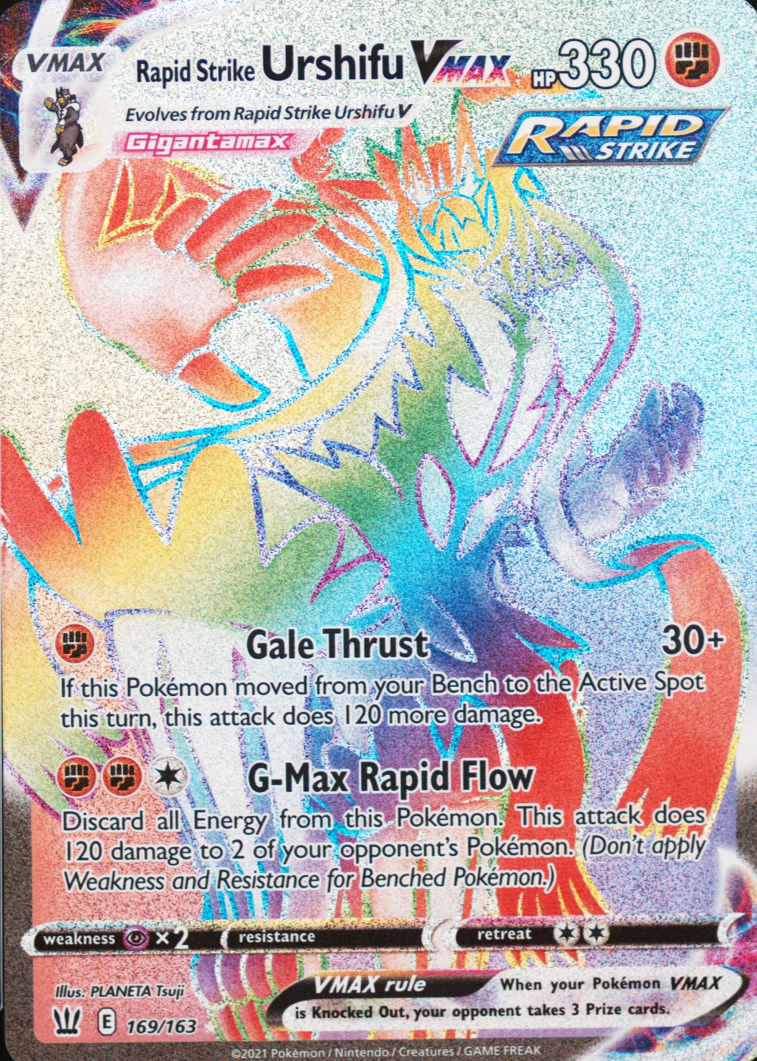 Rapid Strike Urshifu VMAX 2021 Sword & Shield: Battle Styles #169/163 Holo  (Secret) Price Guide - Sports Card Investor