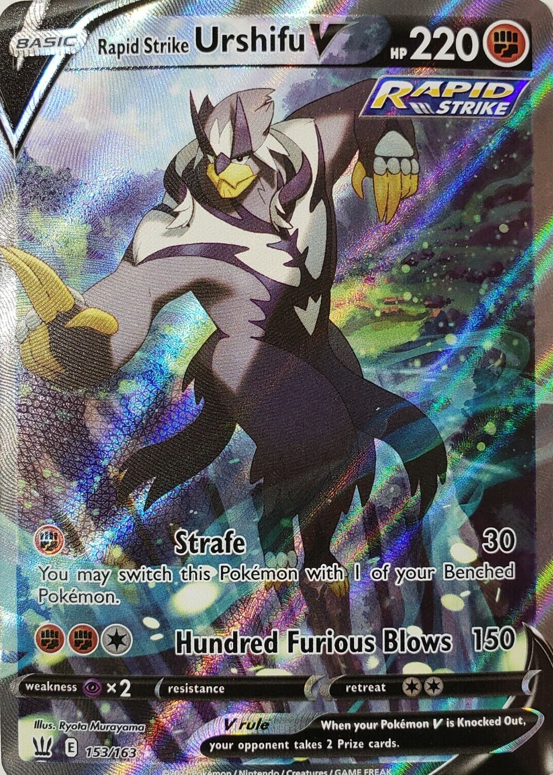 pokemon rapid strike card list price Rapid Strike Urshifu V Ultra Rare Battle Styles 087/163, NM Pokemon Ca