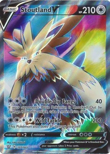 stoutland v pokemon card price Sword & Shield Battle Styles [Fighting]2 Stoutland V - 157/163 Full
