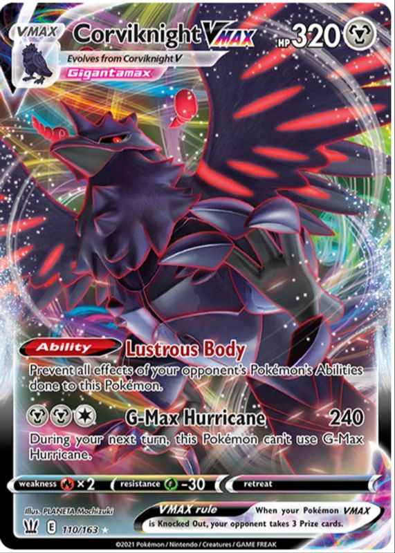 Corviknight VMAX 2021 Sword & Shield: Battle Styles #110/163 Holo SGC 10