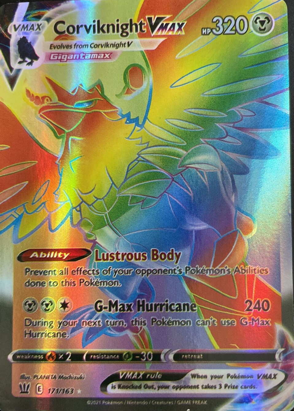 Corviknight VMAX 2021 Sword & Shield: Battle Styles #171/163 Holo (Secret)  Price Guide - Sports Card Investor