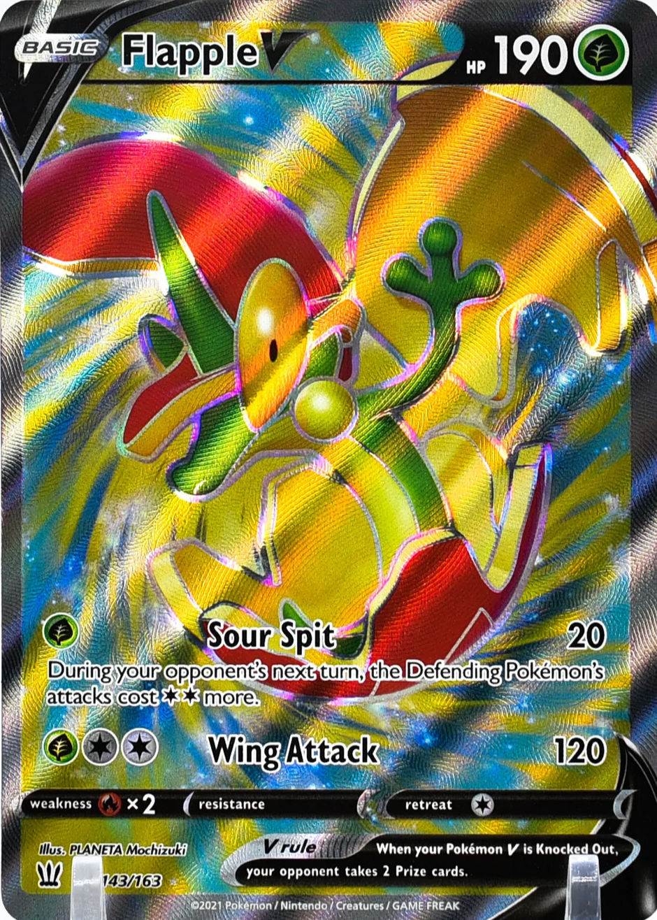 flapple pokemon card full art Flapple V 2021 Sword & Shield: Battle Styles #143/163 Holo (Full Art) Price  Guide