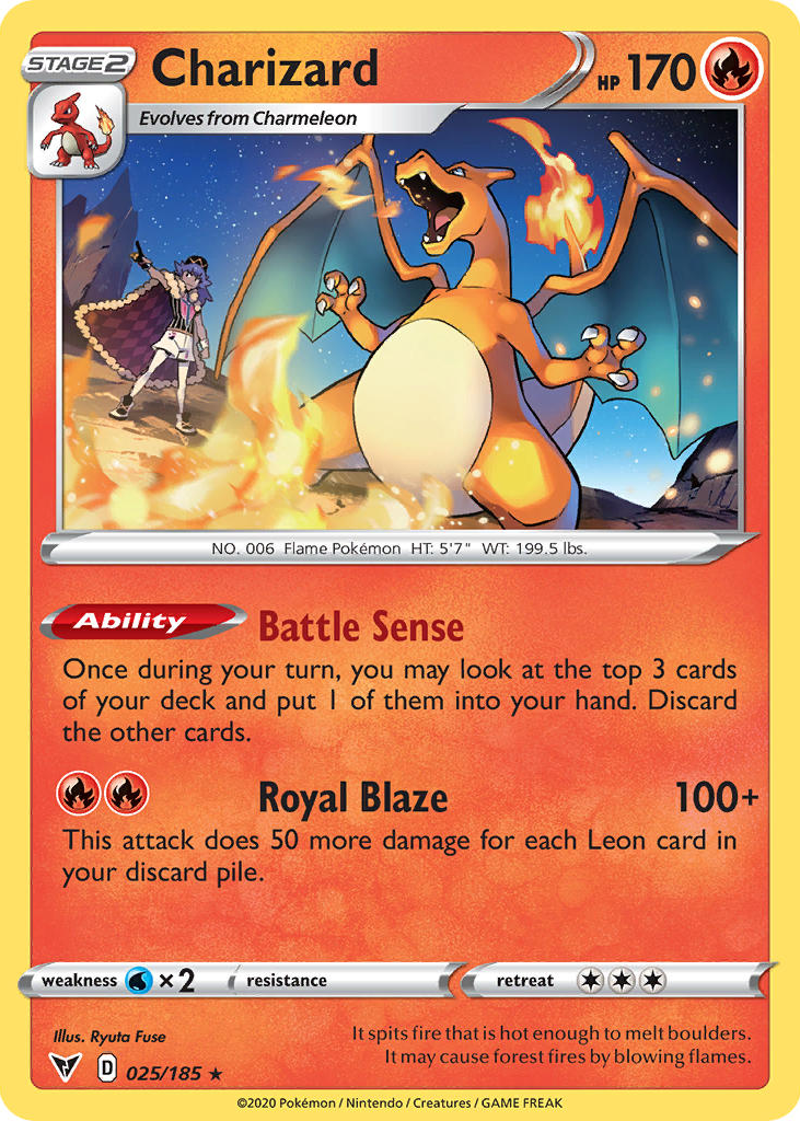 Charizard 2020 Sword & Shield: Vivid Voltage #025/185 Base