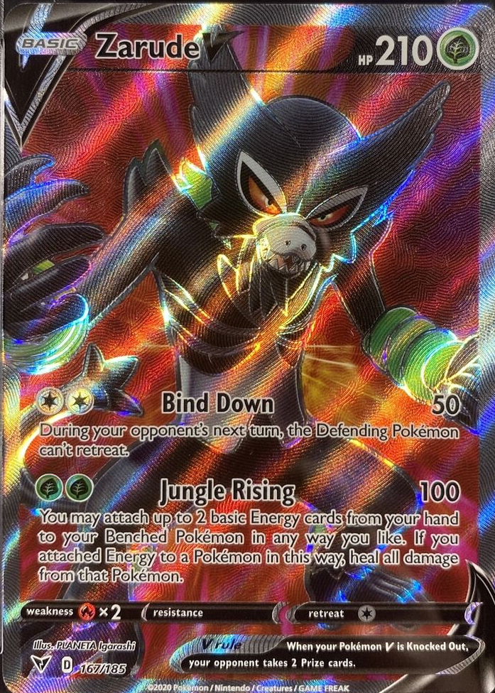 Zarude V 2020 Sword & Shield: Vivid Voltage #167/185 Holo (Full Art) PSA 10  Price Guide - Sports Card Investor