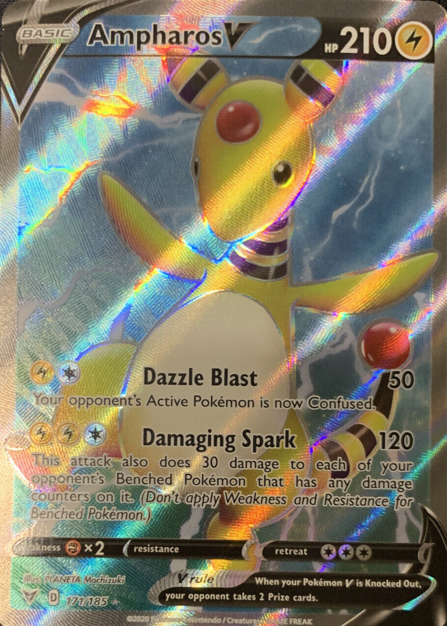 ampharos v pokemon card Ampharos V 2020 Sword & Shield: Vivid Voltage #171/185 Holo (Full Art)  Price Guide