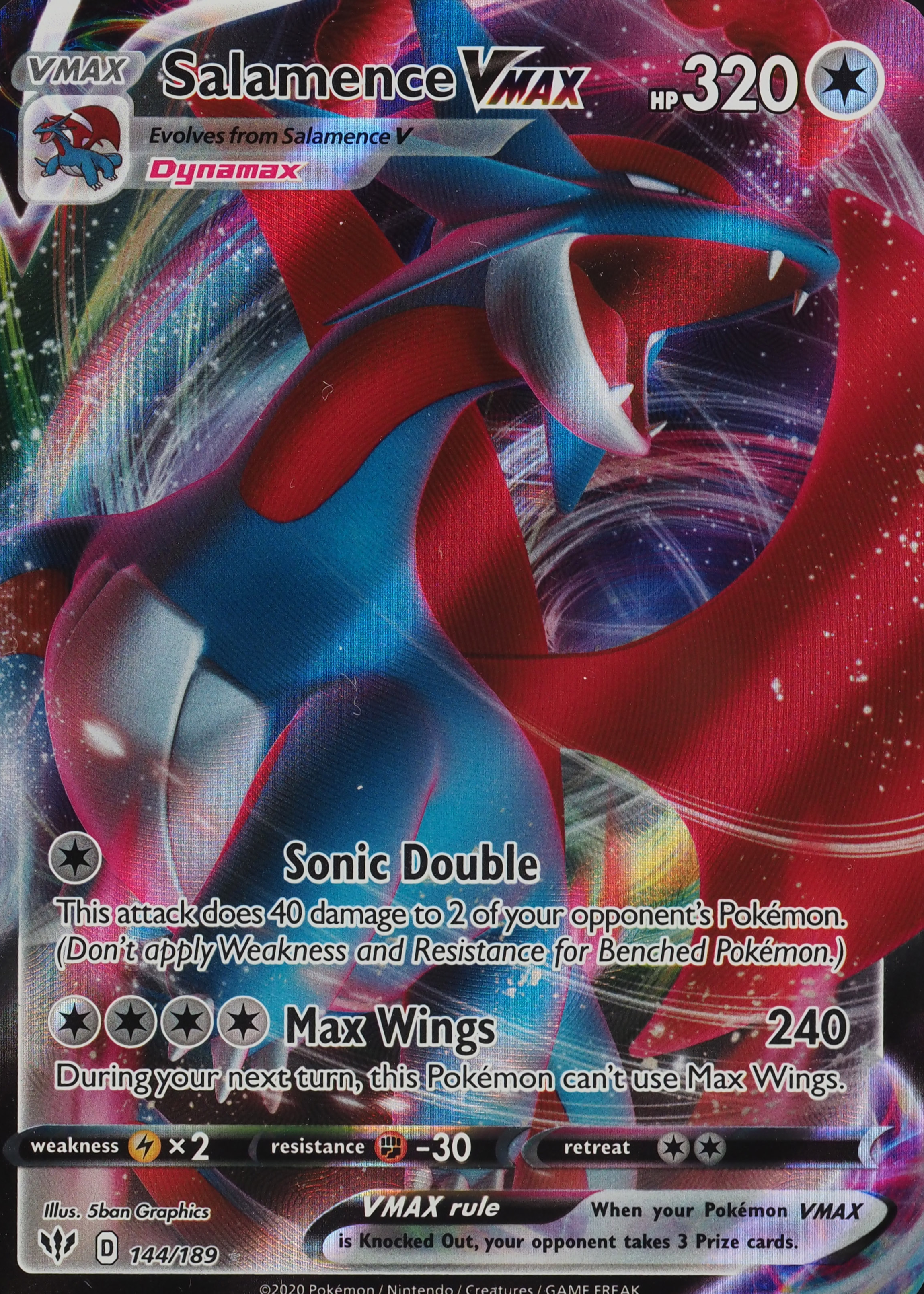 世界112枚 PSA10 ボーマンダVMAX salamence HR 44 PSA 10 GEM MINT Salamence VMAX 144/189 Darkness Ablaze FULL