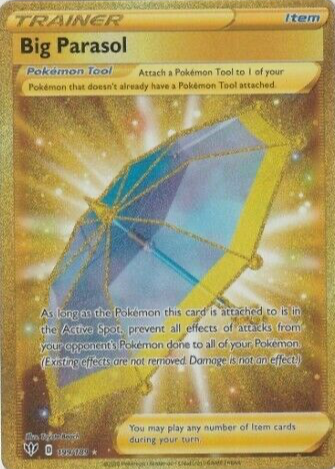 big parasol pokemon card price Groer Gold 199/189 DE  Damage is not an effect.) You may play any number of Item cards during your turn Big Parasol 2020 Sword &