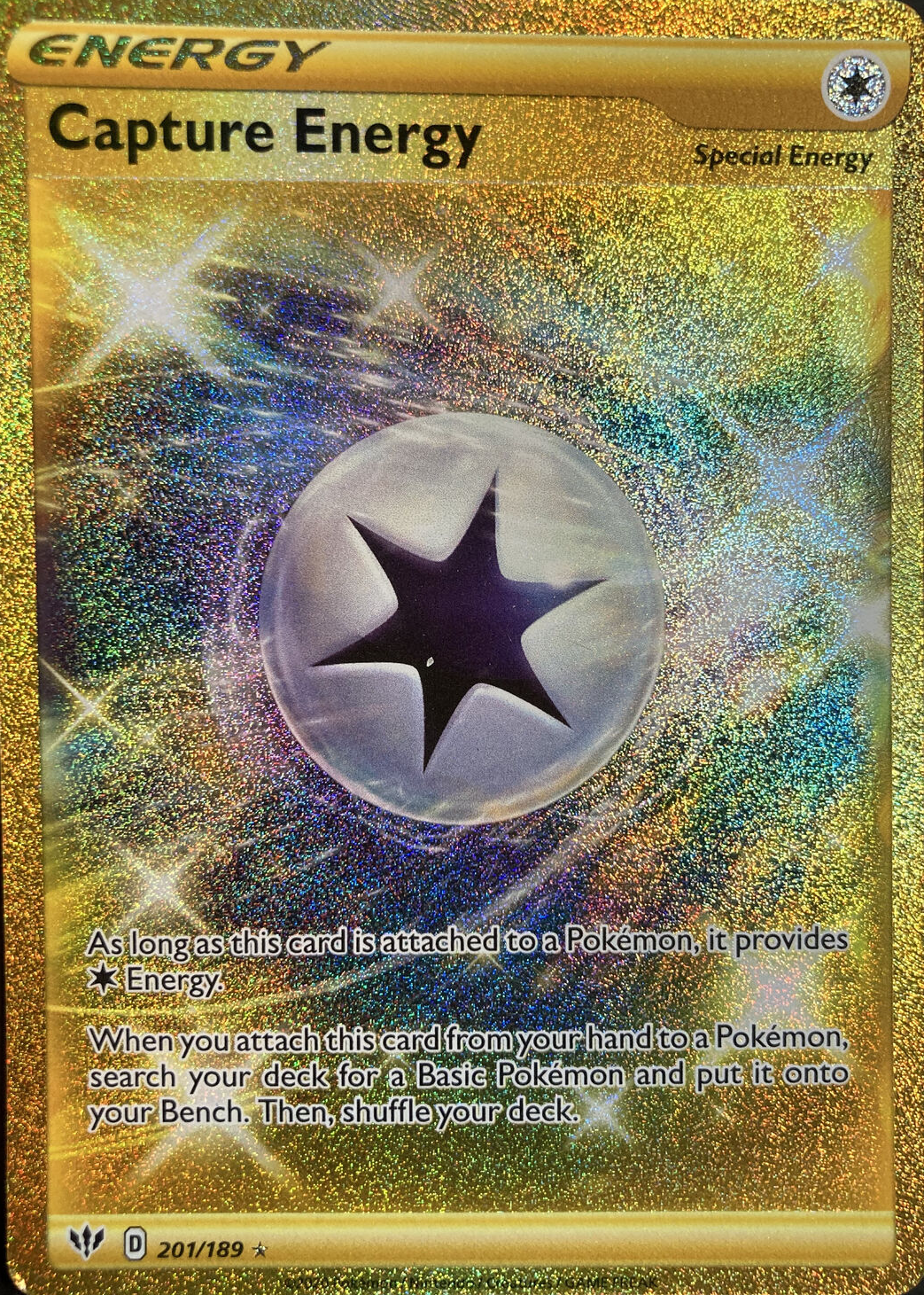 Capture Energy 2020 Sword & Shield: Darkness Ablaze #201/189 Holo