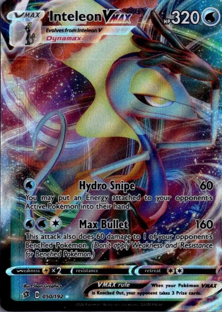 Inteleon VMAX 2020 Sword & Shield: Rebel Clash #050/192 Holo