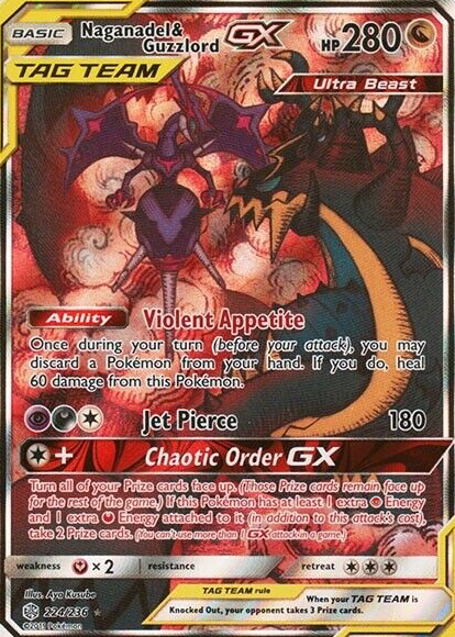 guzzlord pokemon card GX - 63/111 Ultra Rare Evolves from null Type Guzzlord | Poke Card Generator