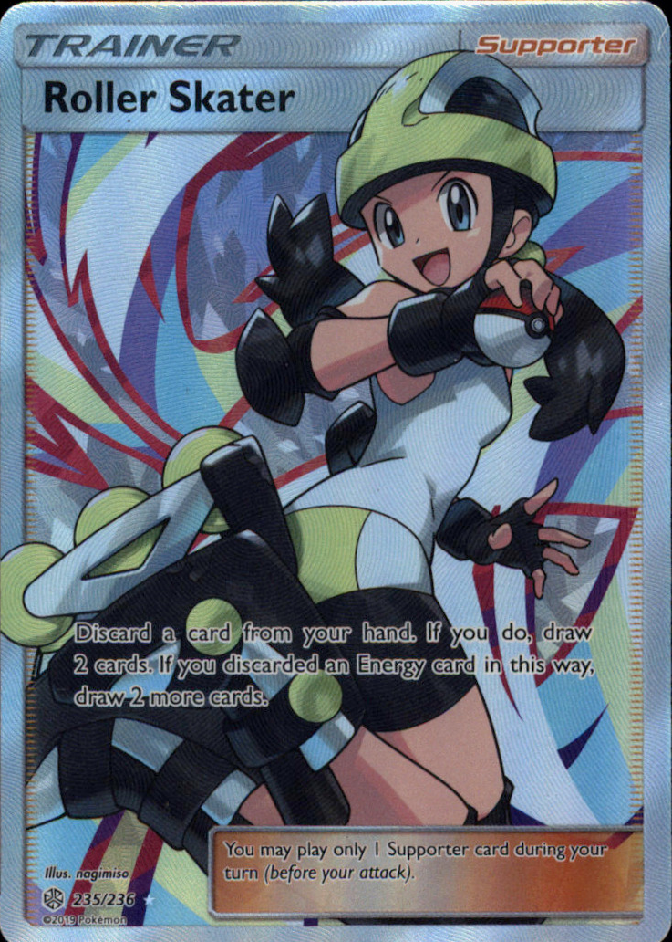 roller skater pokemon card Cosmic Eclipse 203/236 Supporter Reverse Ho  Brokenvase Games draw 2 more cards Roller Skater - Full Art