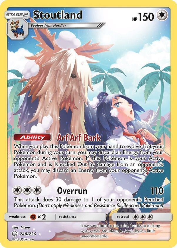 Stoutland 2019 Sun & Moon: Cosmic Eclipse #248/236 Holo (Secret) Price  Guide - Sports Card Investor