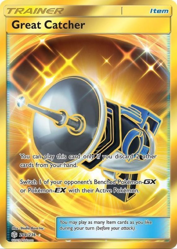 Great Catcher 2019 Sun & Moon: Cosmic Eclipse #264/236 Holo (Secret) PSA 10