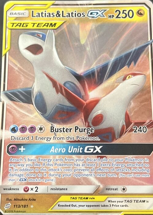 ポケモンカード英語版Latias & Latios GX UR170/181 Latias & Latios GX 170/181 Team Up Alternate Full Art Rare