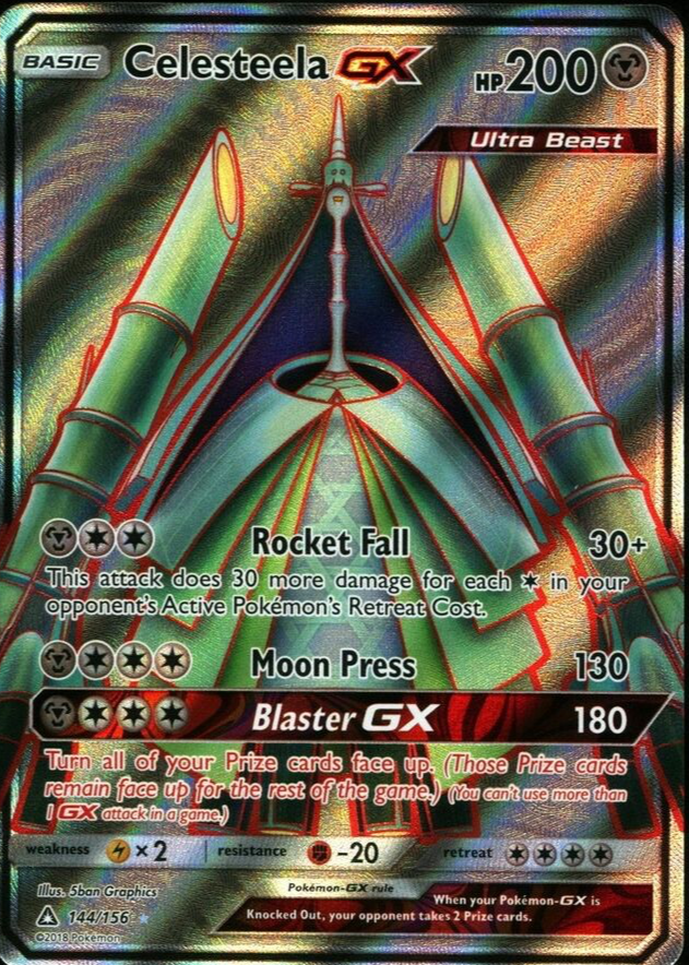 Celesteela GX 2018 Sun & Moon: Ultra Prism #144/156 Holo (Full Art