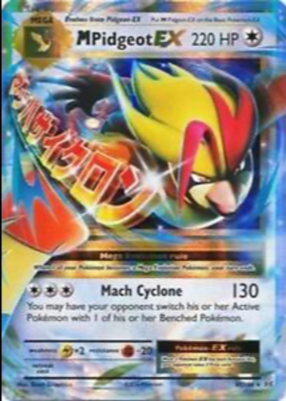 M Pidgeot EX 2016 XY: Evolutions #065/108 Holo PSA 10