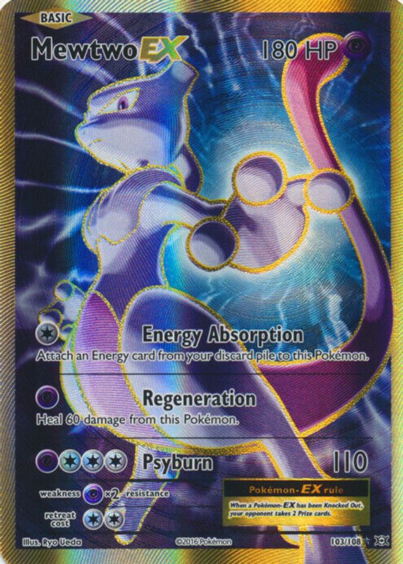 Mewtwo EX 2016 XY: Evolutions #103/108 Holo (Full Art) PSA 9