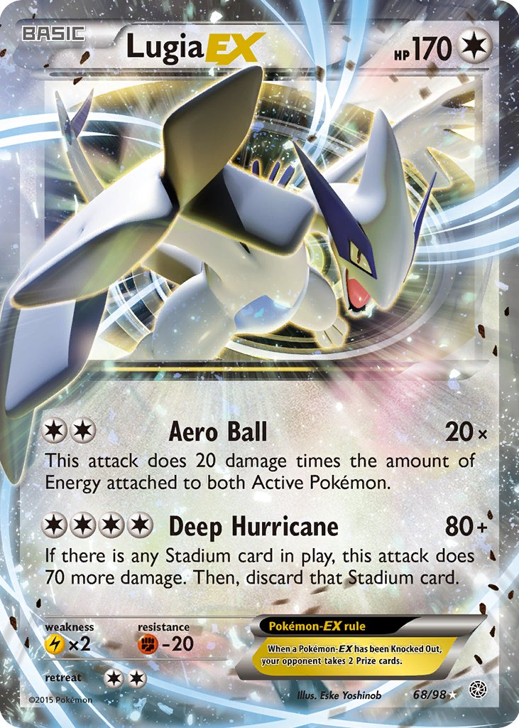 Lugia ex 2015 XY: Ancient Origins #68/98 Holo Price Guide
