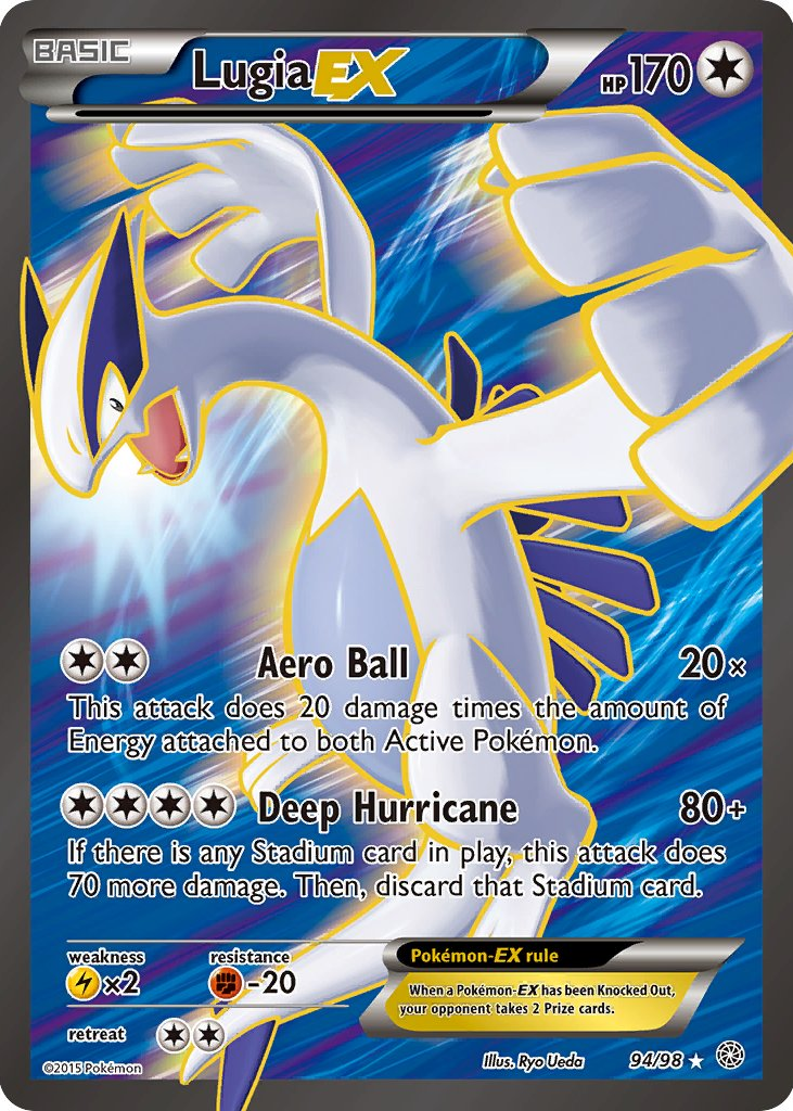 イラスト GariA Lugia ex 2015 XY: Ancient Origins #94/98 Holo (Full Art