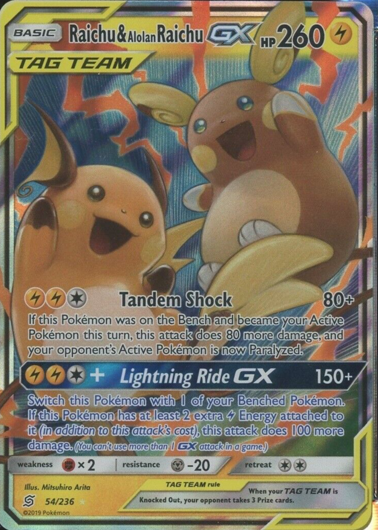 alolan raichu pokemon card Pokemon Card】RAICHU & ALOLAN RAICHU GX【HR】(064/054) (sm10a) Japanese –  Fandom Tokyo