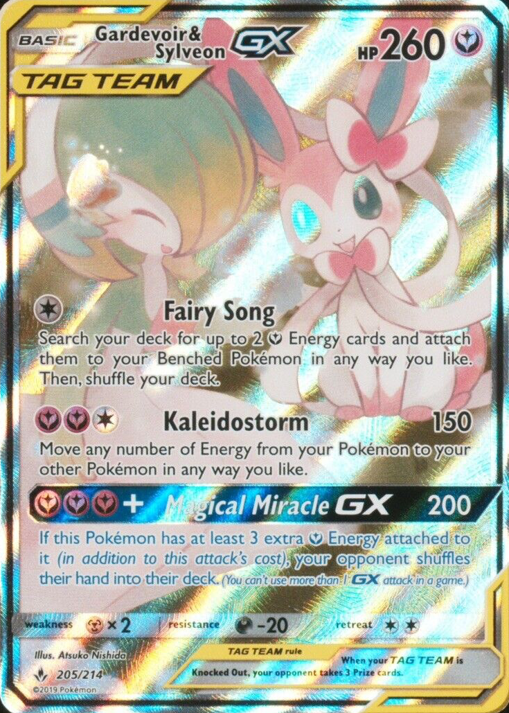 Pokemon Gardevoir & Sylveon GX sale 205 Full Art NM-M