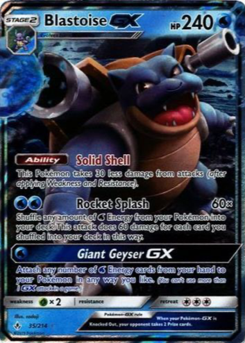 blastoise gx pokemon card value - SM189 Encased in a durable acrylic holder to highlight the vibrant artwork of this fan Blastoise GX - SM189 (Black